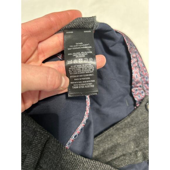 Ted Baker Wool Blend Dark Gray Slacks Pants Men's Size 34 regular - Picture 7 of 11